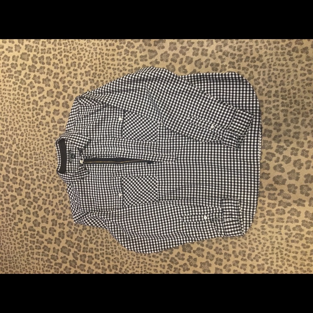 Jcrew flannel quarter top